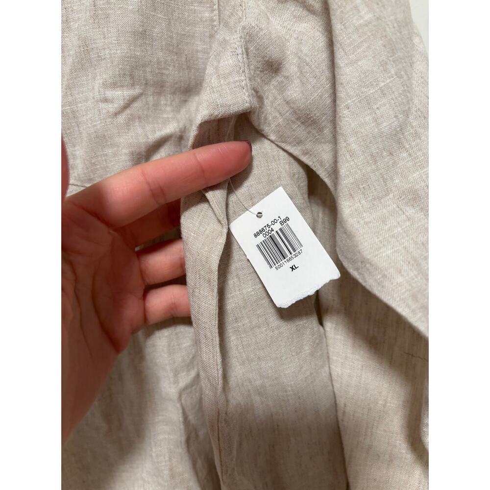 Old Navy Beige Boyfriend Button Down Shirt XL - Picture 4 of 8